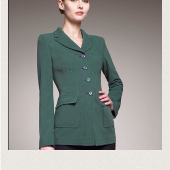 Armani Collezioni Clover Green Single Breasted Jacket.  Size 4 NWT - Picture 1 of 8
